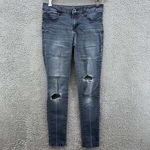 Dkny Jeans Womens 6‎ Blue Soho Mid Rise Ankle Stretch Indigo Denim Distressed